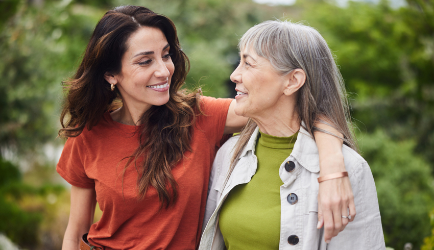 a daughter with her mother 
